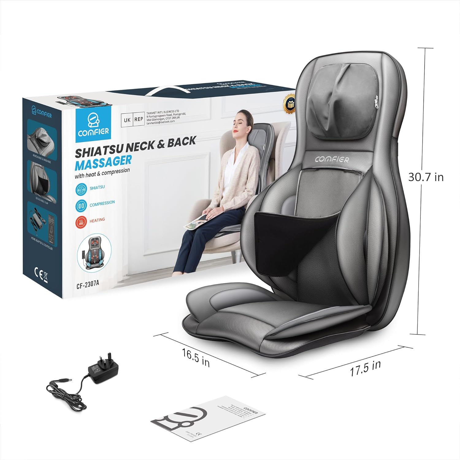 Shiatsu Neck Back Massager with Heat